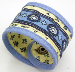 Provencal napkin ring (Lourmarin. white x blue) - Click Image to Close